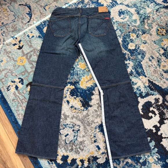 GUESS JEANS USA Flare Denim - 34x32 - Vintage / Y2K 2000s - Picture 4 of 6